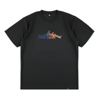 “DOUBLE LOGO” T-SHIRT / BLACK x SUNSET