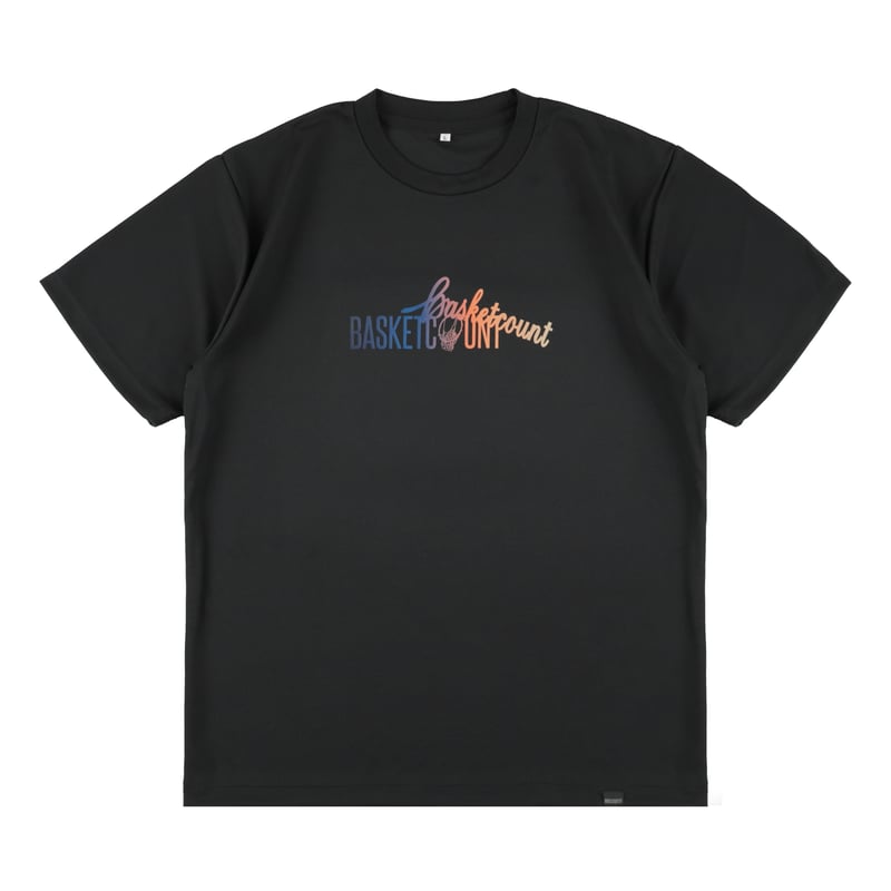 DOUBLE LOGO” T-SHIRT / BLACK x SUNSET | BASKET