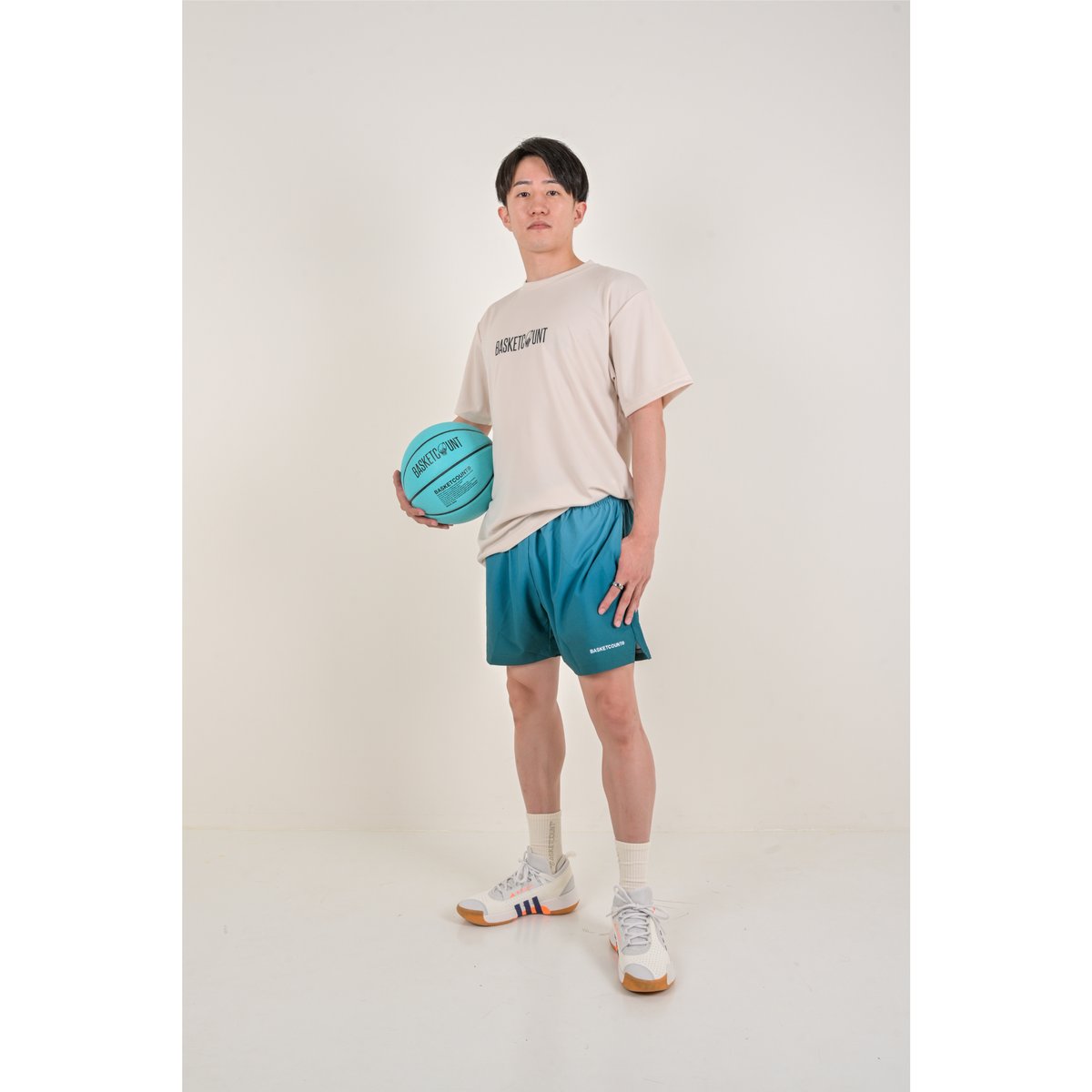 LOGO” T-SHIRT / BLACK / MINT&ROSEDOWN | BASKET