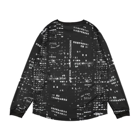 NIGHT VIEW LONG T-SHIRT / MONOCHROME