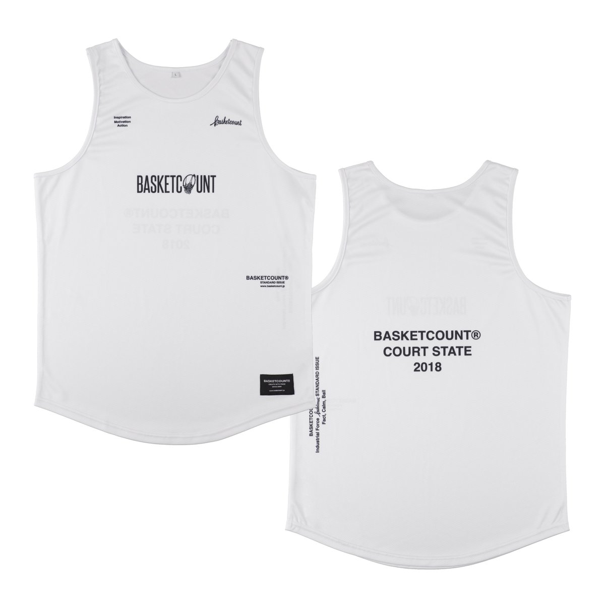 STANDARD ISSUE” TANK TOP / WHITE | BASKETCOUNT