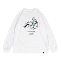 "BASKETCOUNTxTOTONOW" LONG T-SHIRT / WHITE