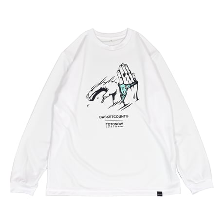 "BASKETCOUNTxTOTONOW" LONG T-SHIRT / WHITE