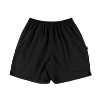 “FUNDAMENTAL LOGO” XTRA SHORTS / BLACKxBLACK