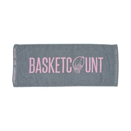 LOGO FACE TOWEL  / GRAY&PINK