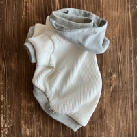 ゆるふわリブニットのフーディ  o【SMサイズ】