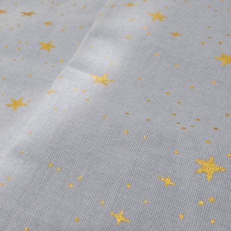 No.150【大判・日本未入荷生地使用】メダイユマリア柄×ゴールドスターラメ柄／リバーシブル／48×66cm*＊輝くスターとマリア柄が豪華*＊