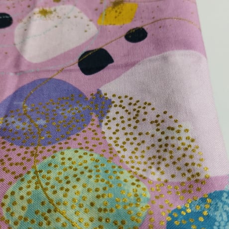 No.233【ミニ】タロットクロス ゴールドサークル柄×フェイクレザーブルー／リバーシブル 約33.5×45.5cm◆金彩がキラキラ華やか！パワーを与えてくれるデザイン！