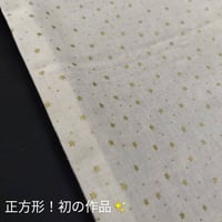 No.165【正方形大判】タロットクロス ゴールドスターラメ× 合成皮革ブラック/47×47cm/リバーシブル ＊高級感ある大人の雰囲気に*＊