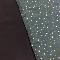 No.200【大判】タロットクロス スター柄（緑）×スェード調合成皮革（黒） ／47×67cmリバーシブル／＊ラメ入りスターが輝きます＊＊