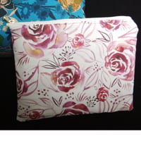 23.【C様専用】ピンク薔薇ポーチ（大）／14×19cm／華やかなデザイン！弊社オリジナルポーチで心弾む毎日を*＊