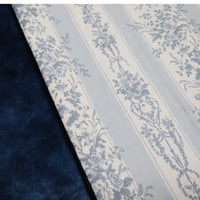 92【大判】ガーラント柄×スェード調ブルー／リバーシブル／46×66cm*＊上品な仕立てでサロンにぴったり*＊