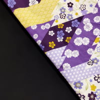 No.223【大判】タロットクロス 江戸桜柄×合成皮革 リバーシブル 約46.5×49.5cm❀粋な和柄で気分上がる１枚！姐さん系❀