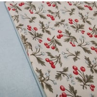 ８ボタニカルデザイン柄×シーチングラメ入りペールブルー裏地／  36×48cm／リバーシブル／小花がラブリー！派手すぎず大人女子にぴったりのお洒落なクロス