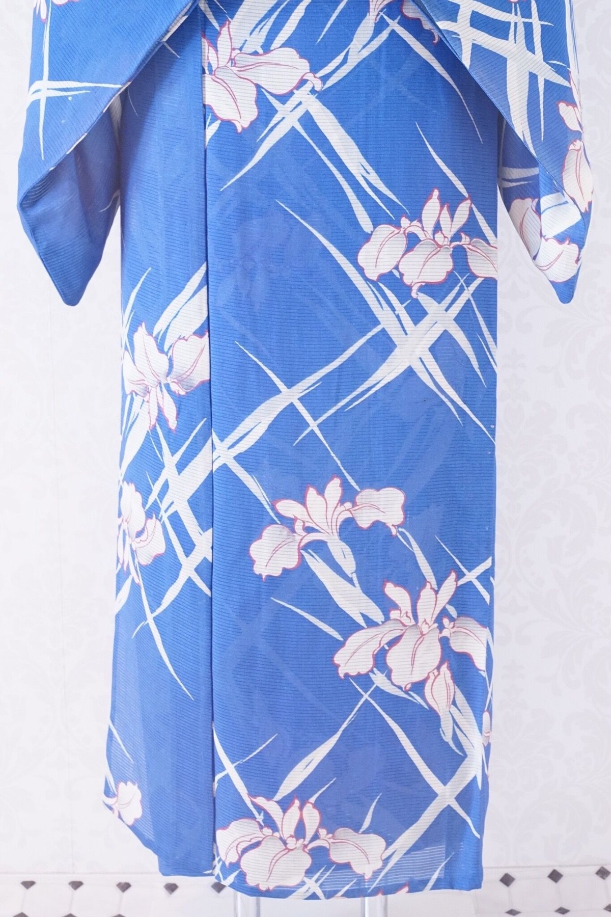 青 あやめ 涼やか アンティーク絽着物 | 凍蝶