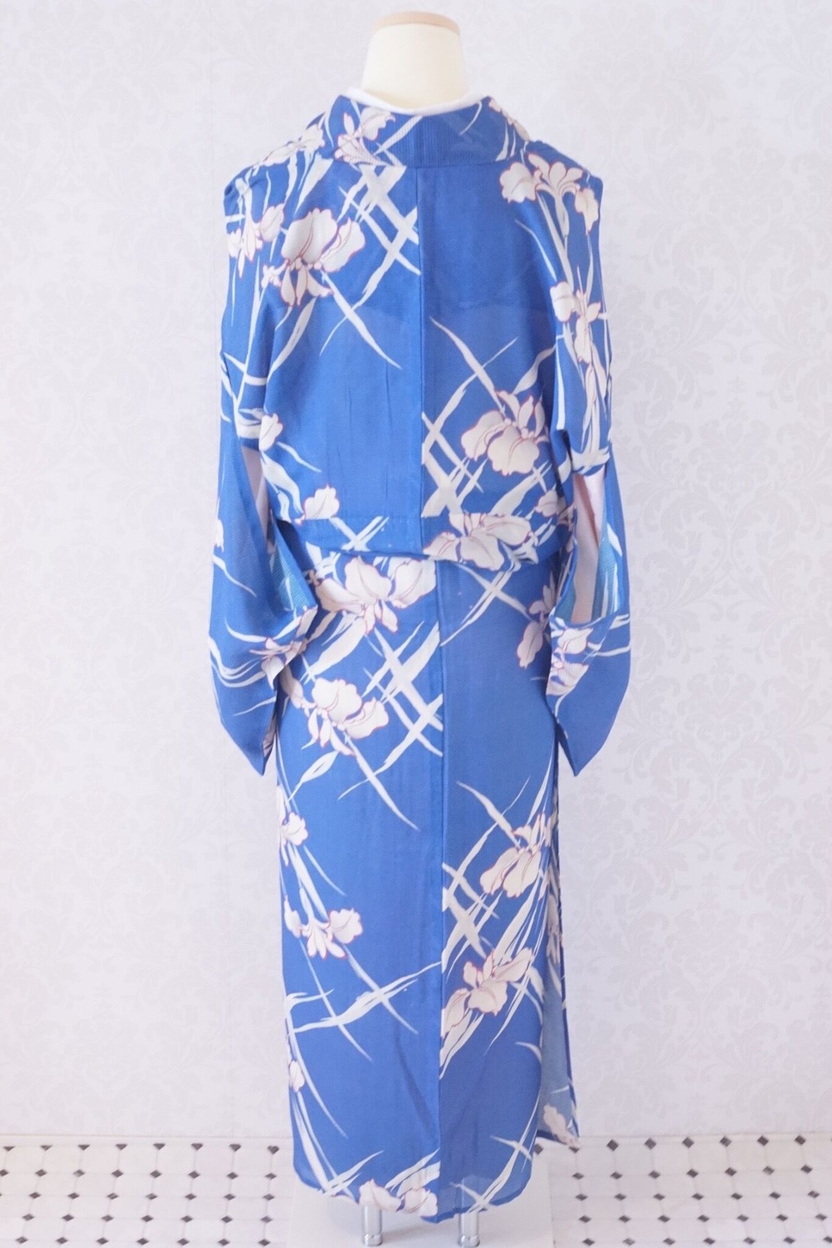 青 あやめ 涼やか アンティーク絽着物 | 凍蝶