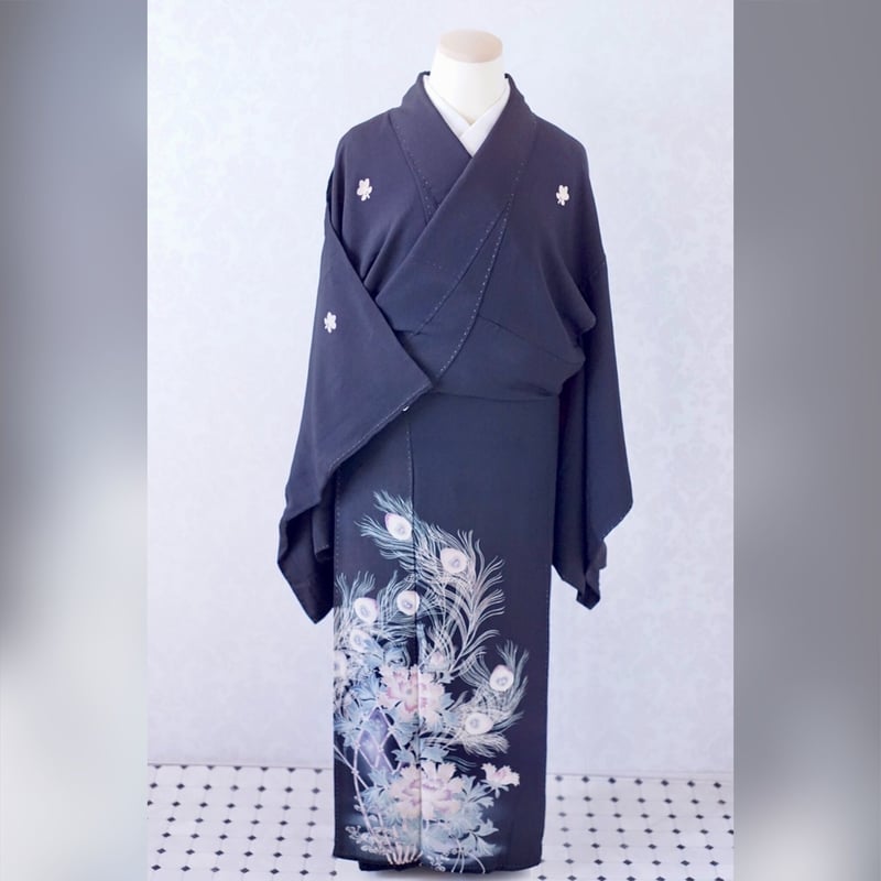 【希少】アンティーク着物　孔雀 孔雀日本刺繍の開き名古屋帯 Nagoya obi sash (peacock) | 春夏