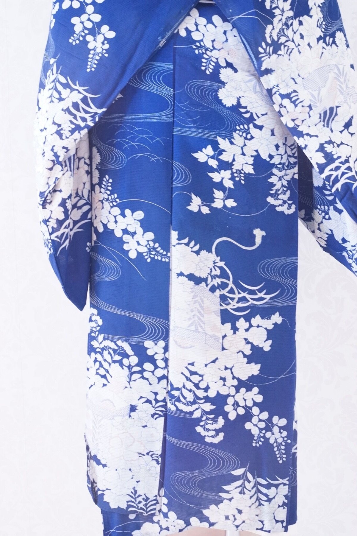 D337 夏着物　訪問着　乱菊　蝶々　絽　ポリエステル　洗える着物　未使用極美品 D337 夏着物 訪問着 乱菊 蝶々 絽 ポリエステル 洗える着物 未使用極美品