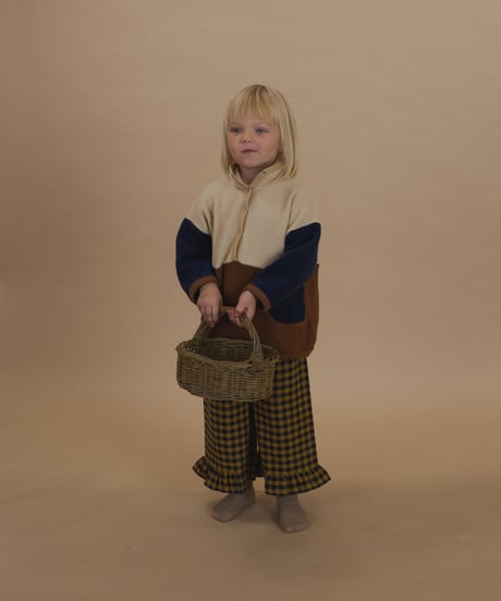 organic zoo/Blueberry Gingham Frill Culottes
