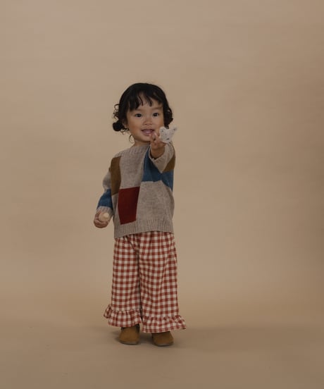 organic zoo/Paprika Gingham Frill Culottes