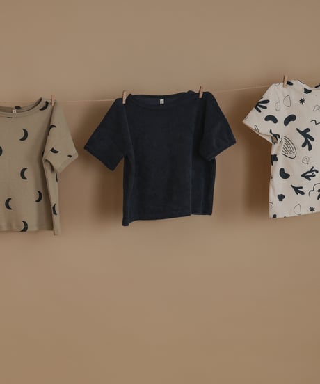 organic zoo/Navy Terry Boxy T-Shirt