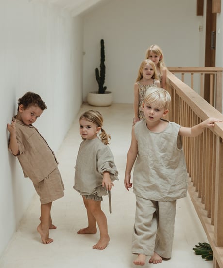 Son and Daughter/ Koa Linen Sets (Natural)