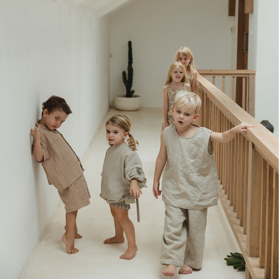 Son and Daughter/ Koa Linen Sets (Natural) | li