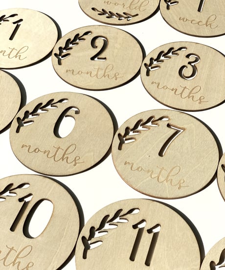 Wooden Milestone Cards