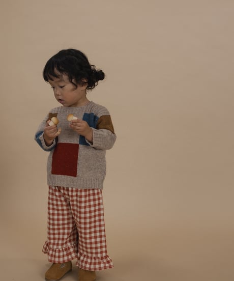 organic zoo/Paprika Gingham Frill Culottes