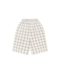 organic zoo/Navy Window Check Wide Leg Pants