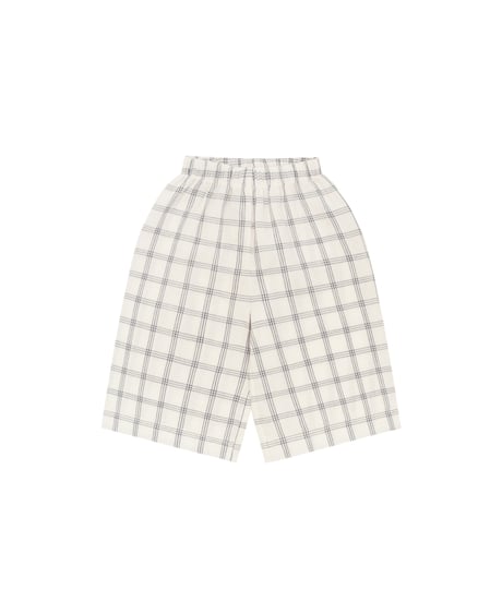 organic zoo/Navy Window Check Wide Leg Pants