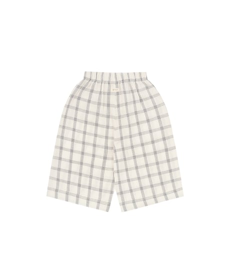 organic zoo/Navy Window Check Wide Leg Pants