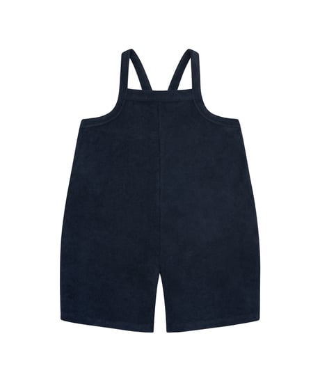 organic zoo/Navy Terry Cropped Dungarees