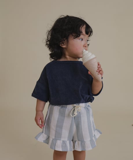 organic zoo/Sardine Stripes Frill Shorts