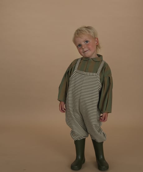 organic zoo/Fern Stripes Dungarees