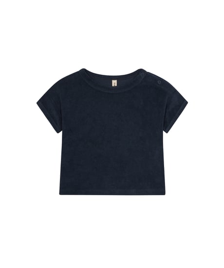 organic zoo/Navy Terry Boxy T-Shirt