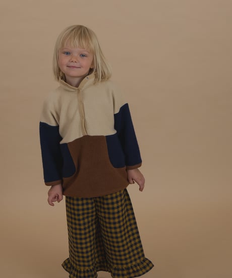 organic zoo/Blueberry Gingham Frill Culottes