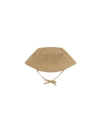 organic zoo/Grid Check Bucket Sun Hat Wheat