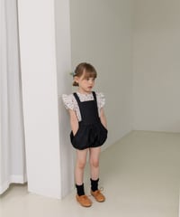 Wonny Ribbon / Black Denim Romper