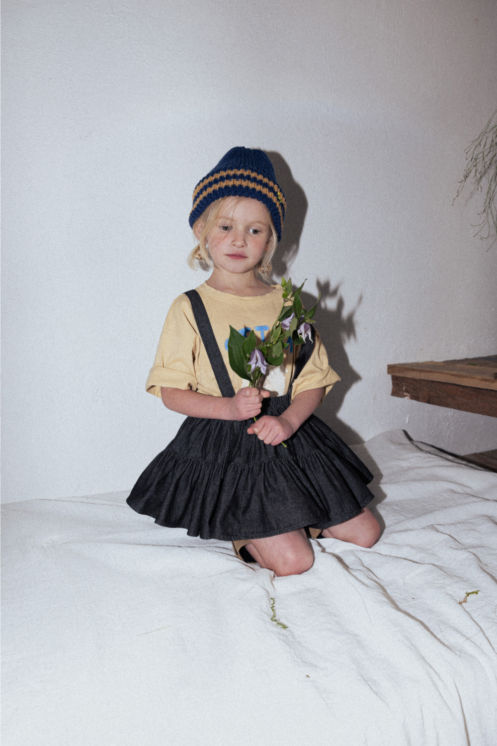 Wonny Ribbon / Black Denim Skirt | lisoro