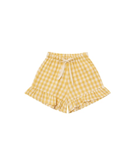 organic zoo/ Honeycomb Gingham Frill Shorts
