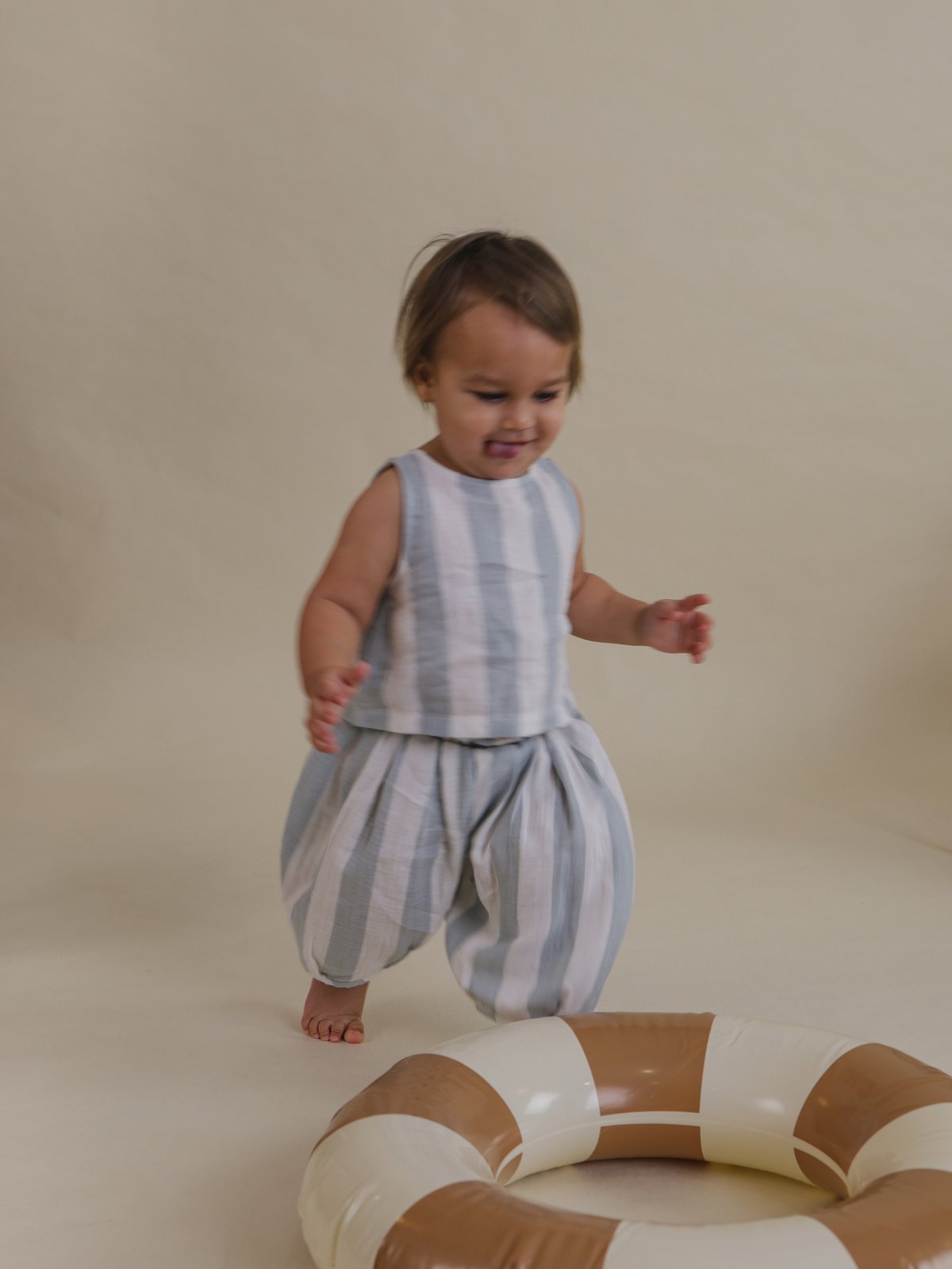 ラスト1点】organic zoo/Sardine Stripes Resort Top |