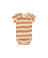 organic zoo/ Copper Stripes Short Sleeve Bodysuit