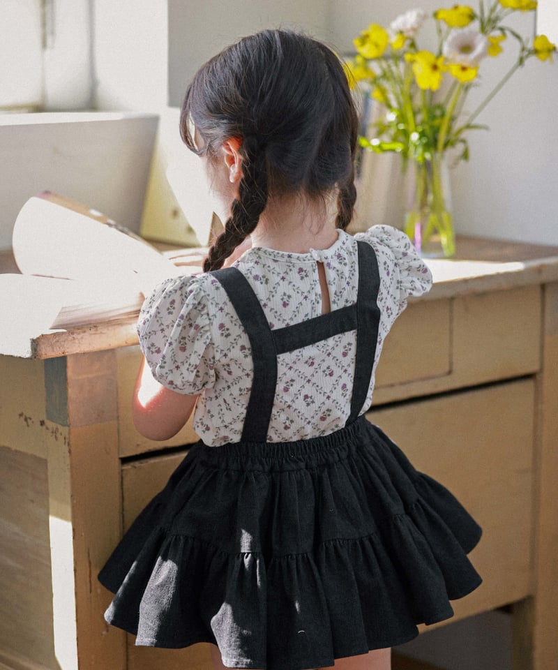 wonny ribbon ブラックデニムスカートM Wonny Ribbon / Black Denim Skirt | lisoro