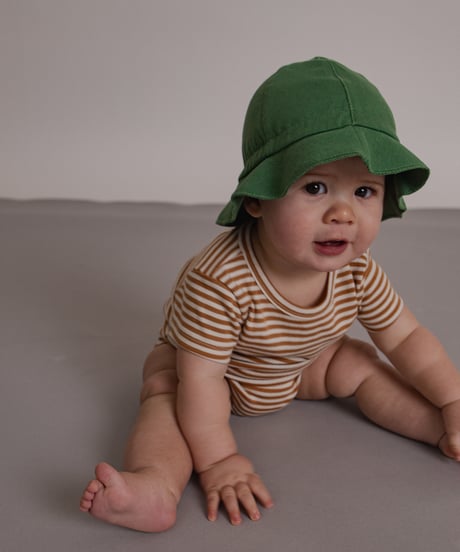organic zoo/ Copper Stripes Short Sleeve Bodysuit