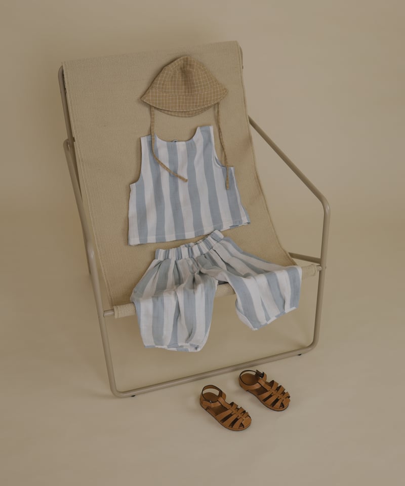 ラスト1点】organic zoo/Sardine Stripes Resort Top |