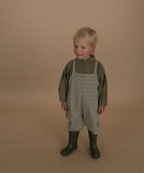 organic zoo/Fern Stripes Dungarees