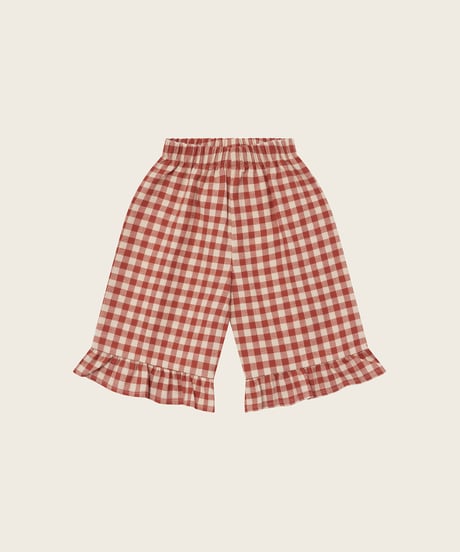 organic zoo/Paprika Gingham Frill Culottes