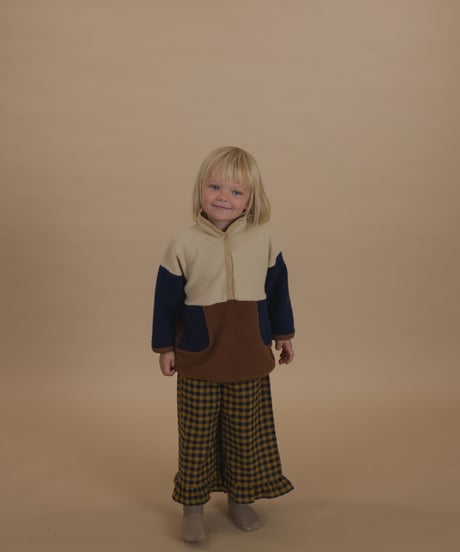 organic zoo/Blueberry Gingham Frill Culottes