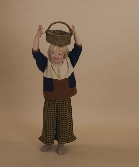 organic zoo/Blueberry Gingham Frill Culottes
